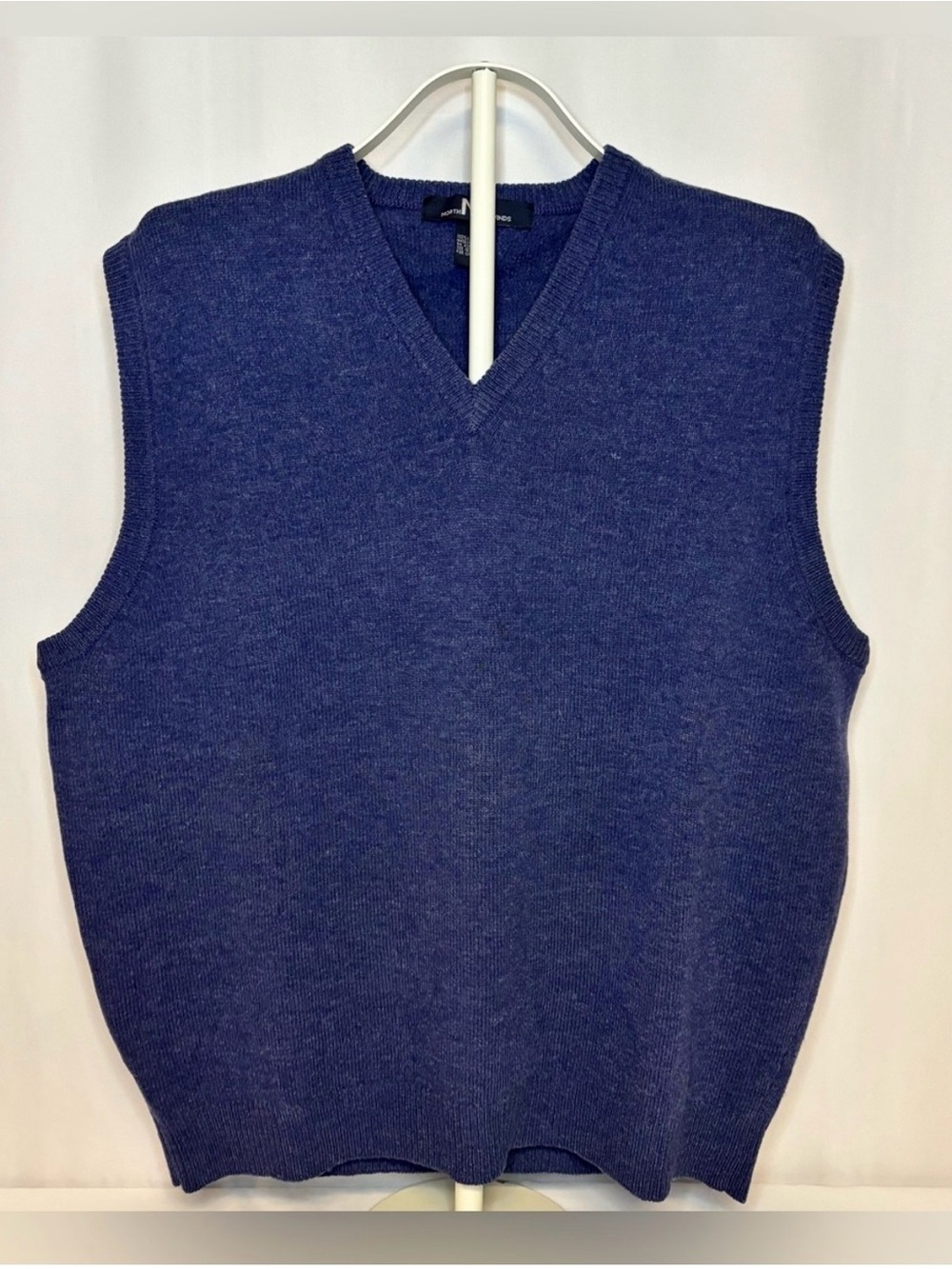 VTG North Winds Blue Soft Lambswool Sweater Vest XL